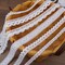Cotton Lace Trim Vintage Lace Ribbon Crochet Lace Scalloped Edge for Bridal Wedding Decoration Christmas Package DIY Sewing Craft Supply 5 Yards Each (White)